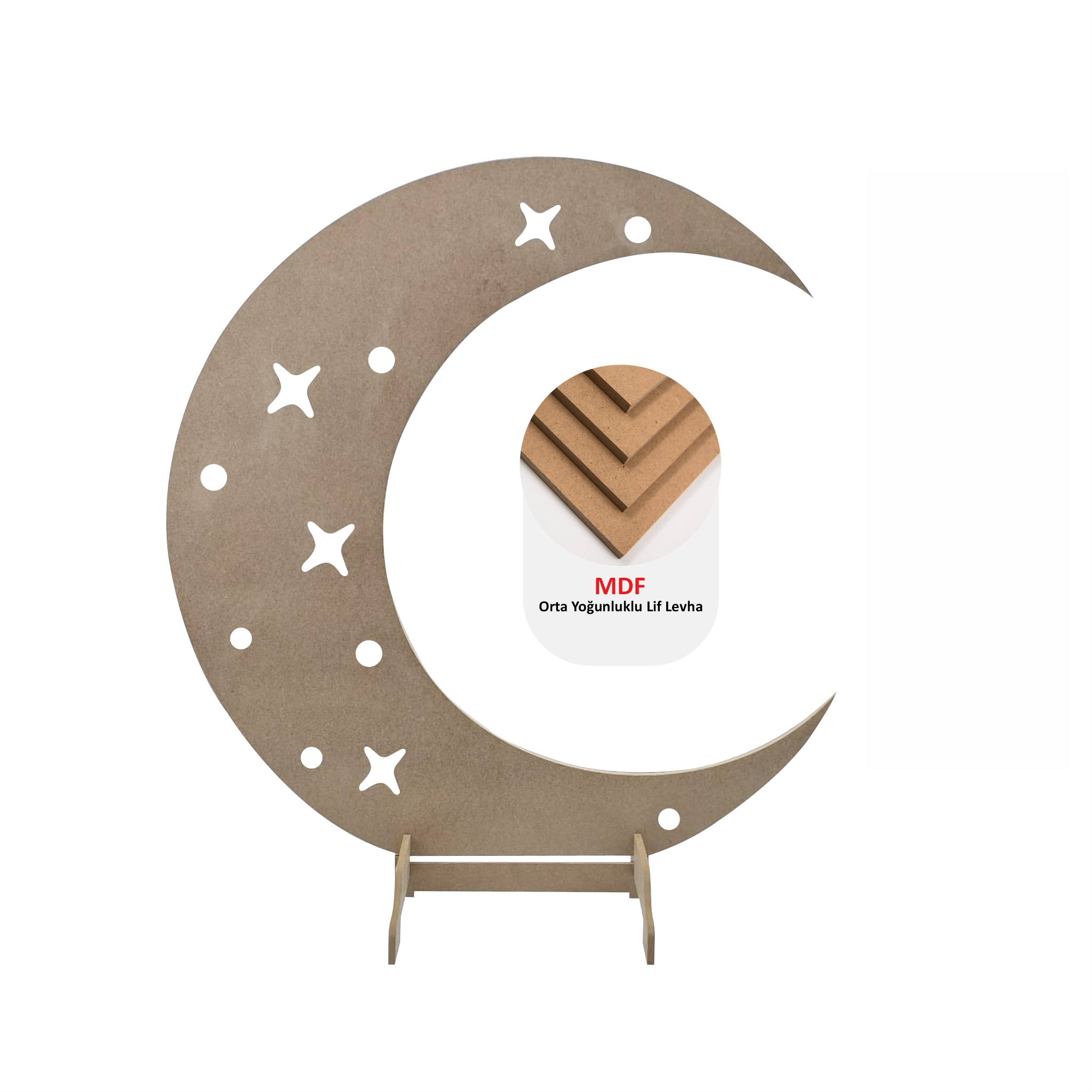 Ay Desenli Organizasyon Seti  Şık ve Fonksiyonel Planlama Huş marin & Mdf