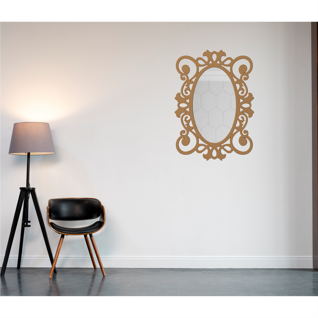 Art Deco Tarzı Ahşap Ayna Çerçevesi: Sofistike ve Geometrik Şıklık