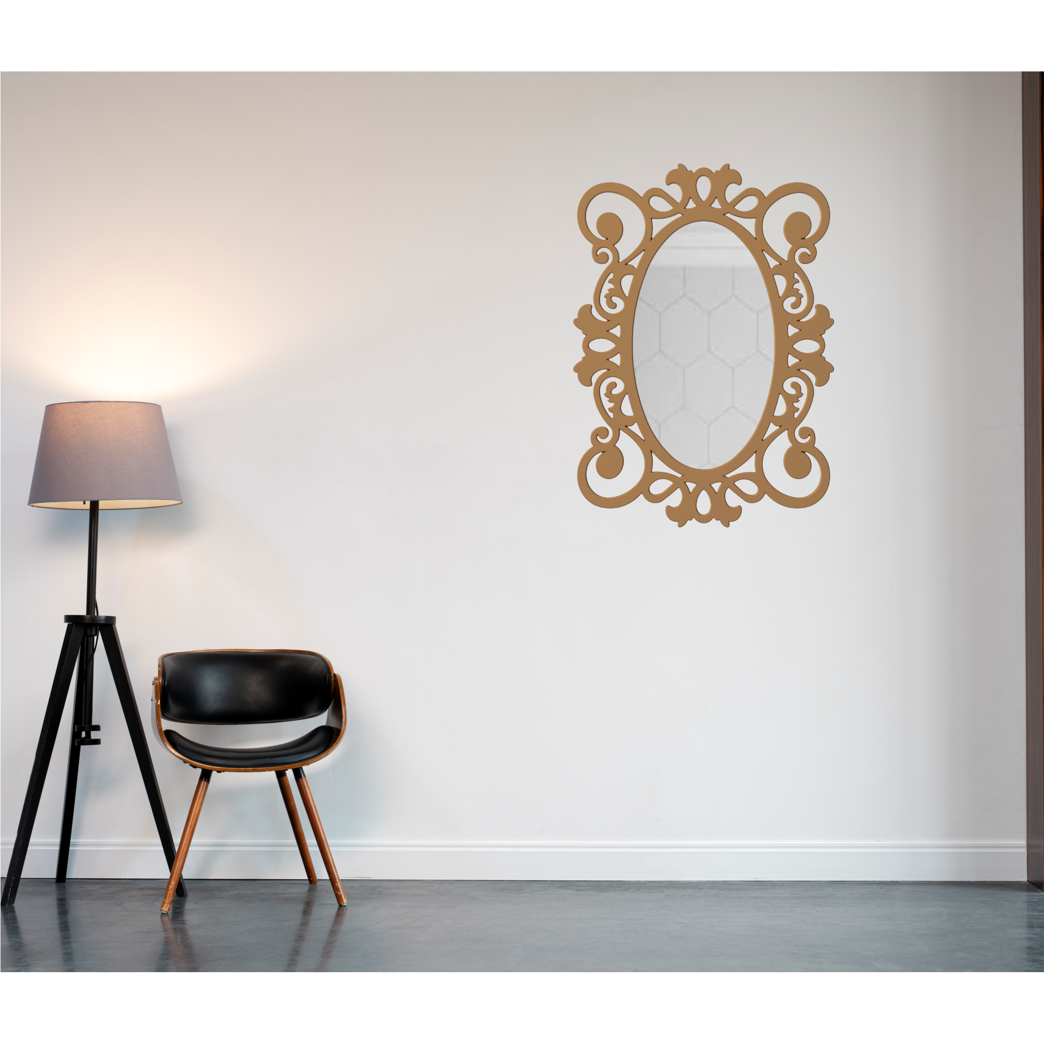 Art Deco Tarzı Ahşap Ayna Çerçevesi: Sofistike ve Geometrik Şıklık