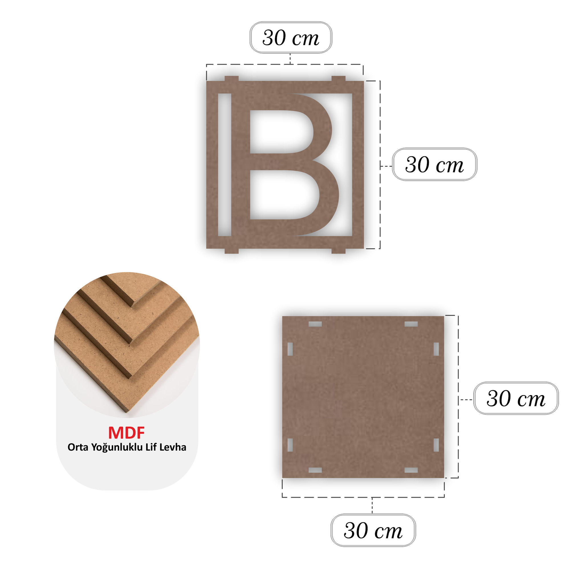 Bebek Blokları Parti Panelleri MDF Boyalı veya Boyasız baby