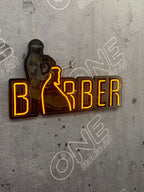 Berber Saç Kesen Neon Led Tabela