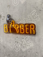 Berber Saç Kesen Neon Led Tabela