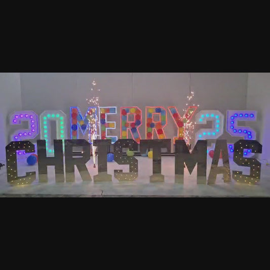 H: 70 cm Gümüş Kompozit Işıklı Harflerle Özel Anlarınızı Taçlandırın Harfler